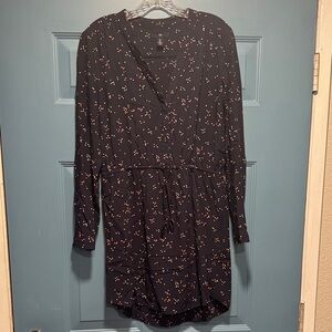 GAP Black Dress with Pink Dotted Pattern